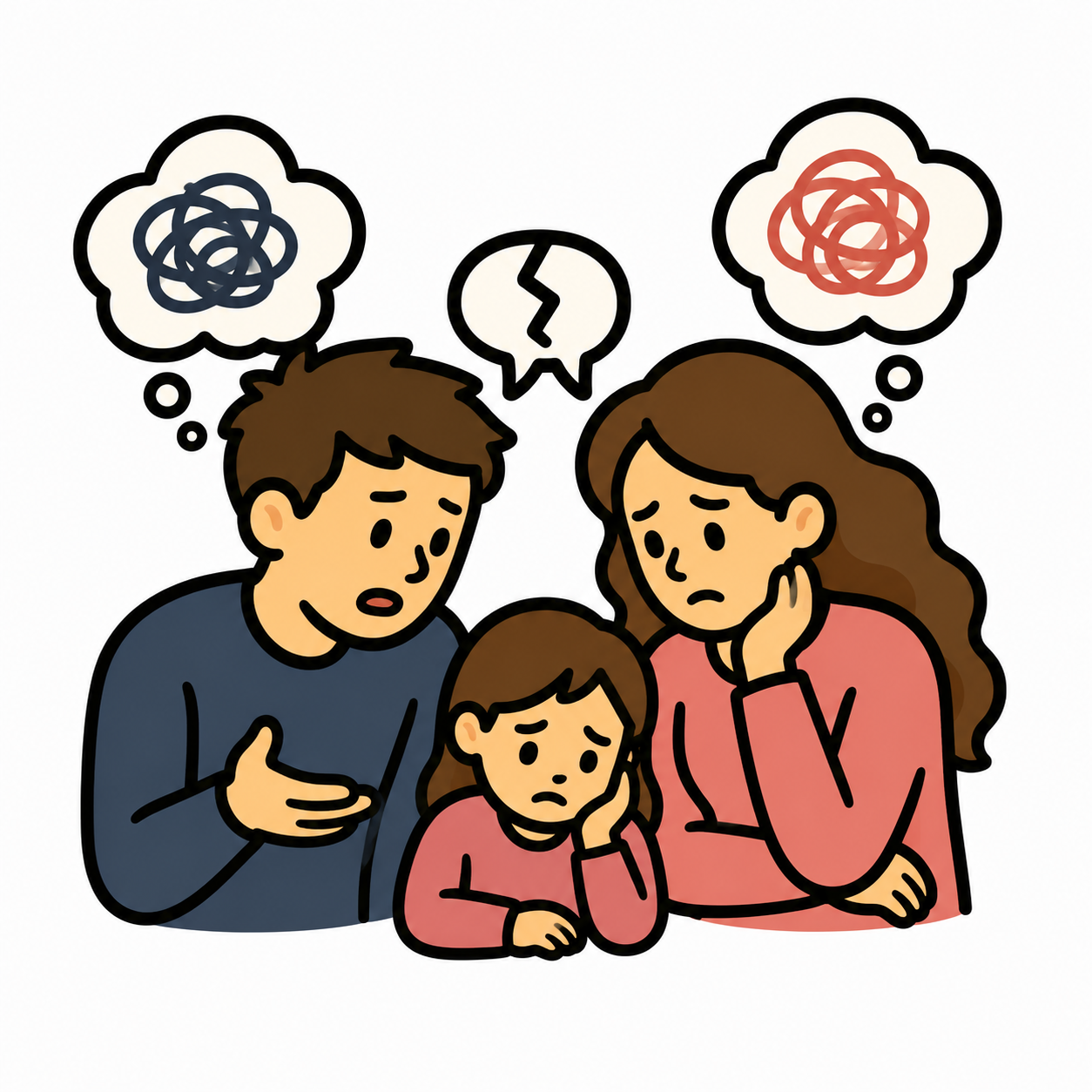 אייקון דינמיקה משפחתית וקשיי תקשורת